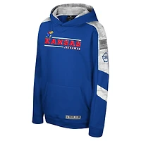 Sweat à capuche camouflage numérique Cyclone pour jeunes Colosseum Royal Kansas Jayhawks OHT