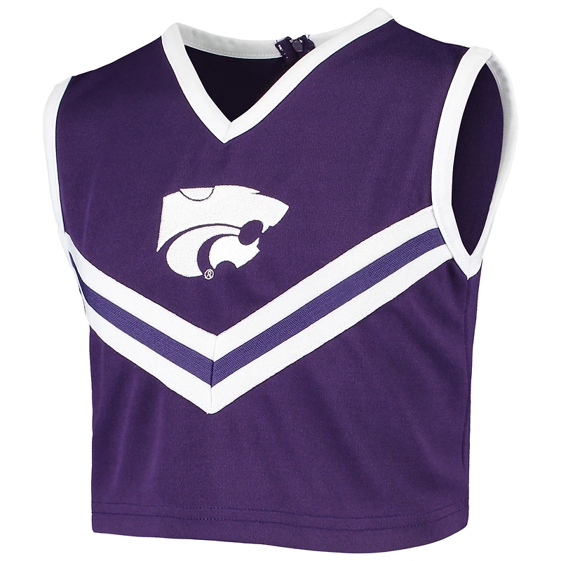 Ensemble d'encouragement deux pièces Purple Kansas State Wildcats pour jeunes filles