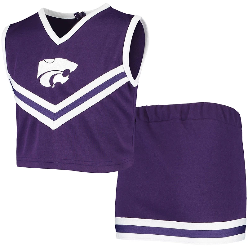 Ensemble d'encouragement deux pièces Purple Kansas State Wildcats pour jeunes filles