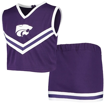 Ensemble d'encouragement deux pièces Purple Kansas State Wildcats pour jeunes filles