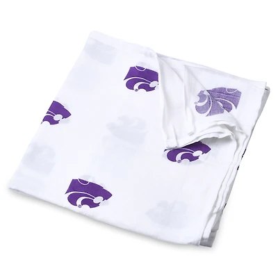 Infant Three Little Anchors White Kansas State Wildcats 47'' x 47'' Muslin Swaddle Blanket