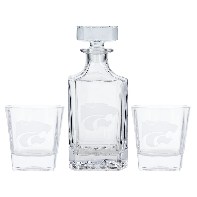 Kansas State Wildcats 3-Piece Decanter Set