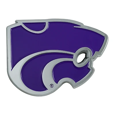 Logo Brands  Kansas State Wildcats Embossed Color Auto Emblem