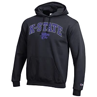 Men's Champion  Black Kansas State Wildcats Arch Over Logo Pullover Hoodie