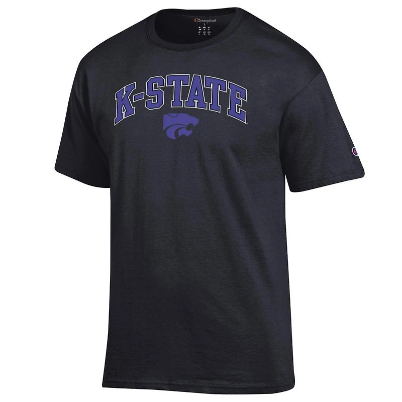 T-shirt noir avec logo Arch Over des Kansas State Wildcats pour homme