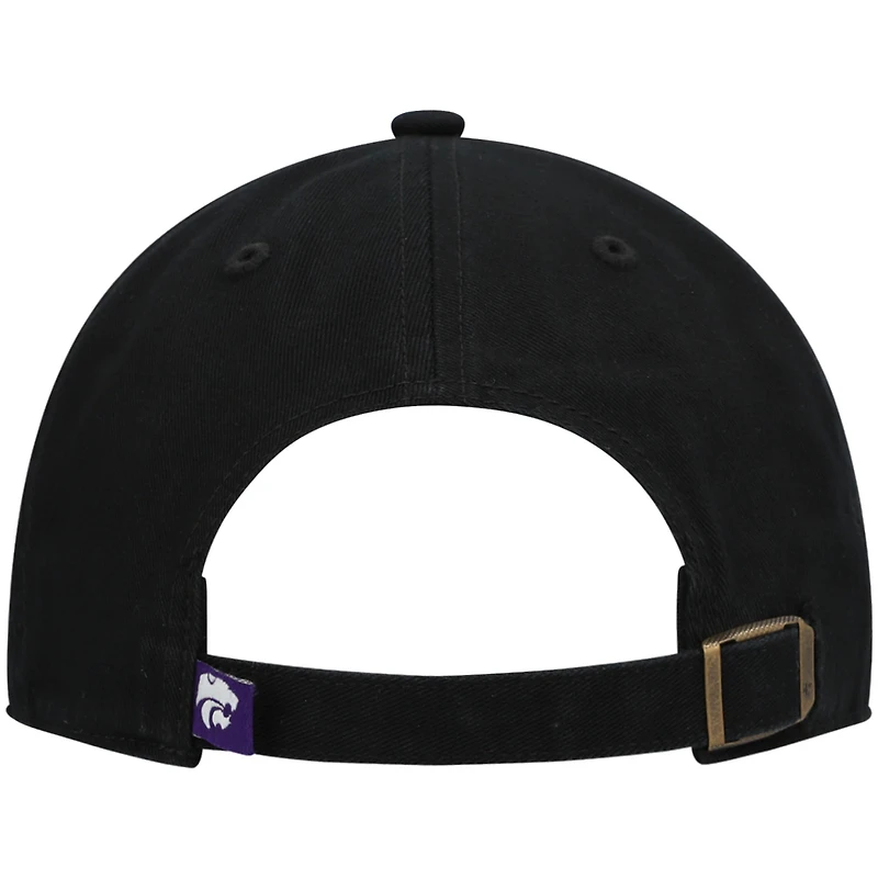 Casquette ajustable noire « 47 Kansas State Wildcats Clean Up » pour homme