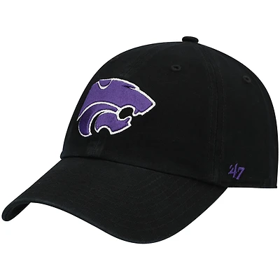 Casquette ajustable noire « 47 Kansas State Wildcats Clean Up » pour homme