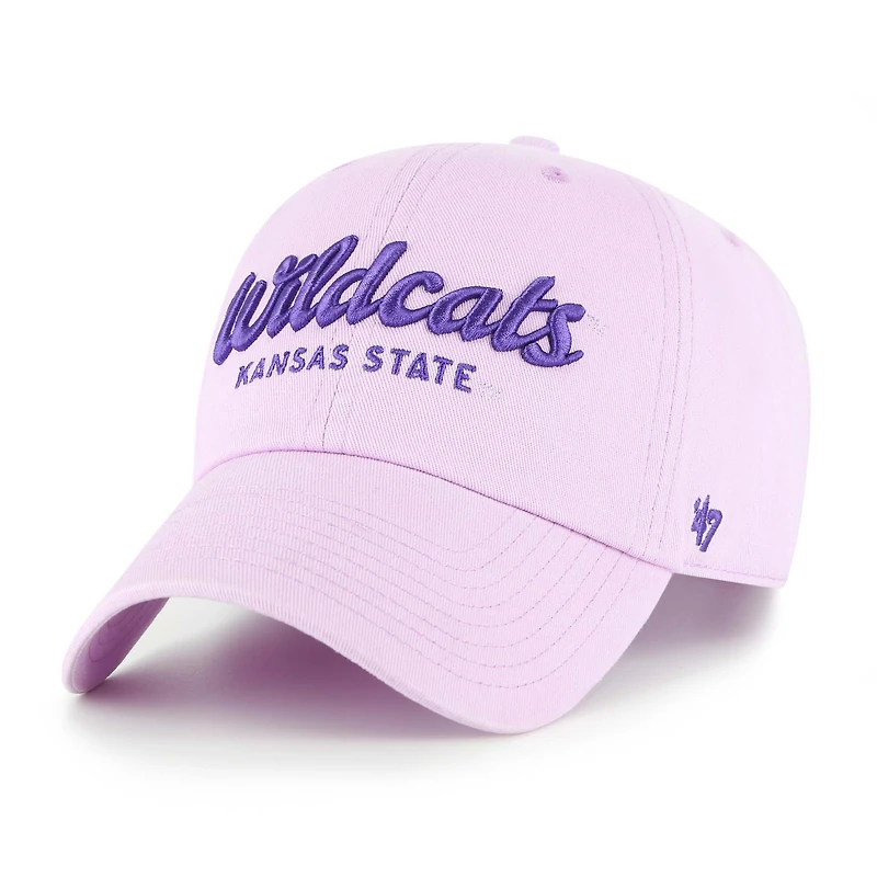 Men's '47 Light Purple Kansas State Wildcats Vault Clean Up Adjustable Hat