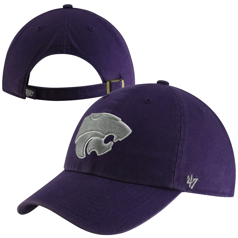 Casquette ajustable violette « 47 Kansas State Wildcats Clean Up » pour homme