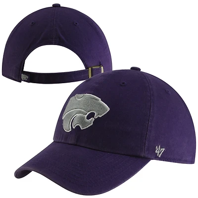 Casquette ajustable violette « 47 Kansas State Wildcats Clean Up » pour homme