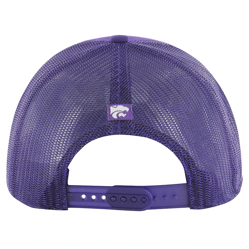 Casquette réglable de camionneur Garner '47 violette des Wildcats de l'État du Kansas pour hommes