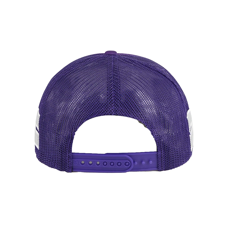 Casquette réglable de camionneur à bande latérale violette '47 Kansas State Wildcats pour hommes