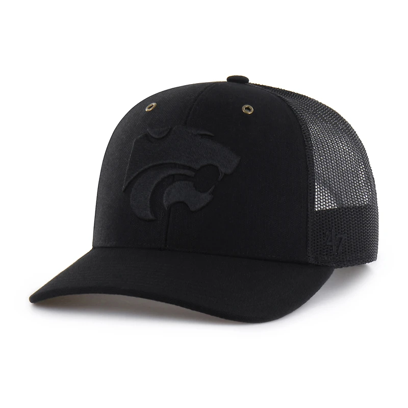 Men's Carhartt x '47 Black Kansas State Wildcats Trucker Adjustable Hat