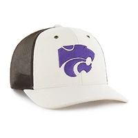 Men's Carhartt x '47 Natural/Brown Kansas State Wildcats Undyed Trucker Adjustable Hat