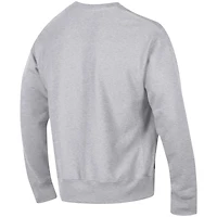 Sweat-shirt à enfiler Champion pour homme, gris chiné, Kansas State Wildcats, coupe décontractée, Arch Reverse Weave