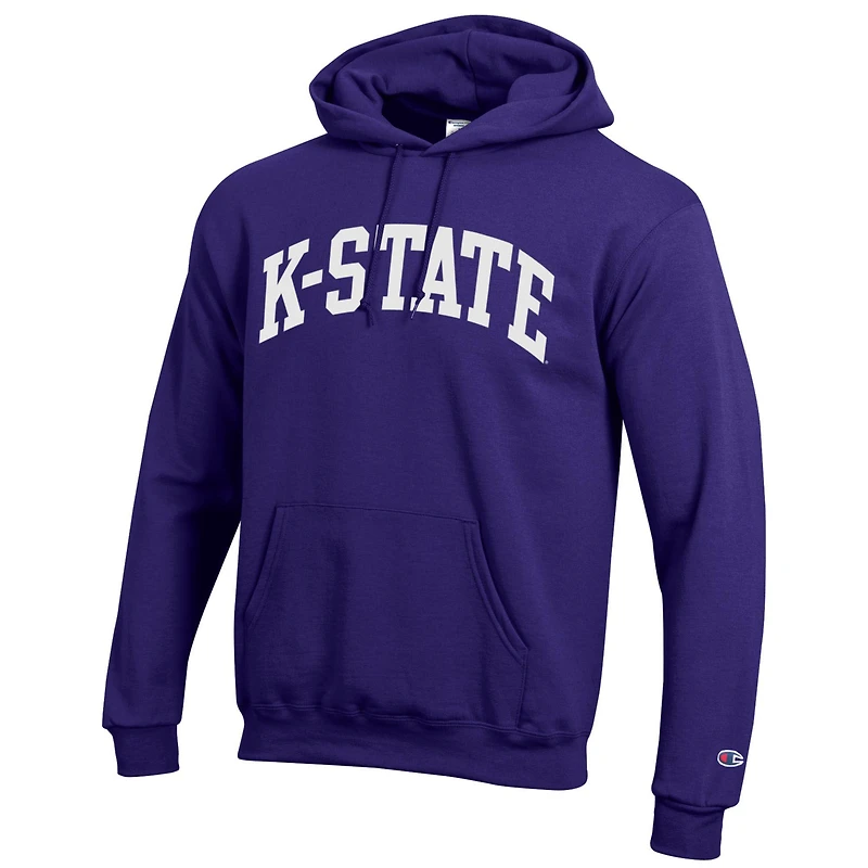 Men's Champion  Purple Kansas State Wildcats Basic Arch Fleece Pullover Hoodie