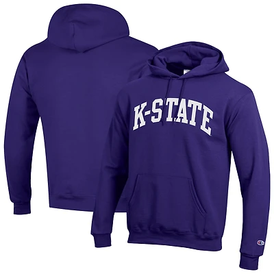 Sweat à capuche en polaire Basic Arch violet Champion pour homme des Kansas State Wildcats