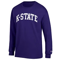 Men's Champion  Purple Kansas State Wildcats Basic Arch Long Sleeve T-Shirt