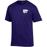 T-shirt Champion Purple Kansas State Wildcats Stack 2-Hit pour homme