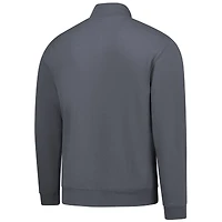 Men's Charcoal Kansas State Wildcats Premium Fleece Quarter-Zip Pullover