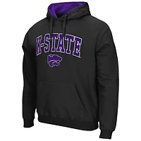 Men's Colosseum Kansas State Wildcats Arch & Logo 3.0 Pullover Hoodie