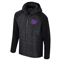 Men's Colosseum  Black Kansas State Wildcats Block The Sun Full-Zip Hoodie Jacket