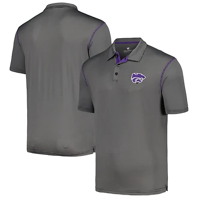 Men's Colosseum Black Kansas State Wildcats Cameron Polo