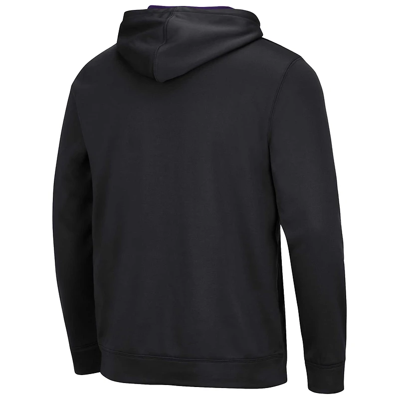 Men's Colosseum Black Kansas State Wildcats Resistance Pullover Hoodie
