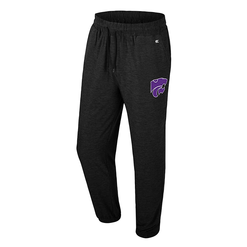 Men's Colosseum Black Kansas State Wildcats Revolution Jogger Pants