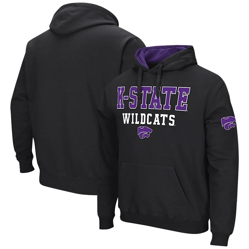 Sweat à capuche noir Colosseum pour hommes Kansas State Wildcats Sunrise