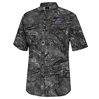 Chemise de pêche Colosseum Charcoal Kansas State Wildcats Realtree Aspect Charter pour homme
