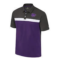 Men's Colosseum Charcoal Kansas State Wildcats Two Yutes Polo
