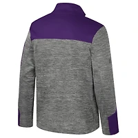 Men's Colosseum  Gray/Purple Kansas State Wildcats Guard Full-Zip Jacket