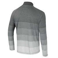 Men's Colosseum  Gray Kansas State Wildcats AI Striped Mesh Quarter-Zip Raglan Windshirt