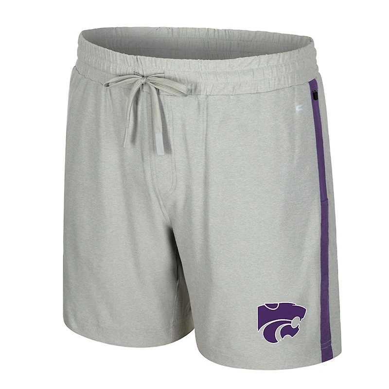 Men's Colosseum Gray Kansas State Wildcats Mac Shorts
