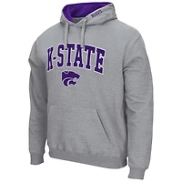 Chandail à capuchon Arch & Logo 3.0 des Wildcats de l'État du Kansas Colosseum gris chiné pour homme