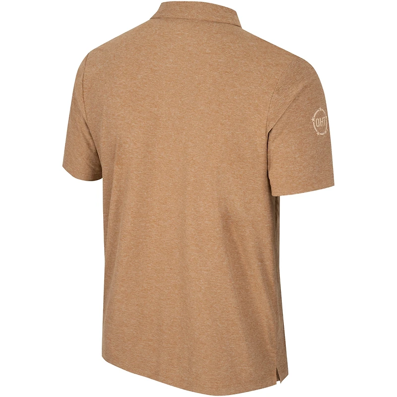 Polo du désert en jersey pour hommes Colosseum kaki Kansas State Wildcats OHT Military Appreciation Cloud