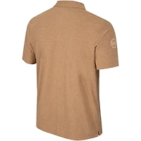 Polo du désert en jersey pour hommes Colosseum kaki Kansas State Wildcats OHT Military Appreciation Cloud