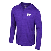 Sweat à capuche léger quart de zip Always Sunny pour homme, violet, des Kansas State Wildcats