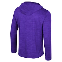 Sweat à capuche léger quart de zip Always Sunny pour homme, violet, des Kansas State Wildcats