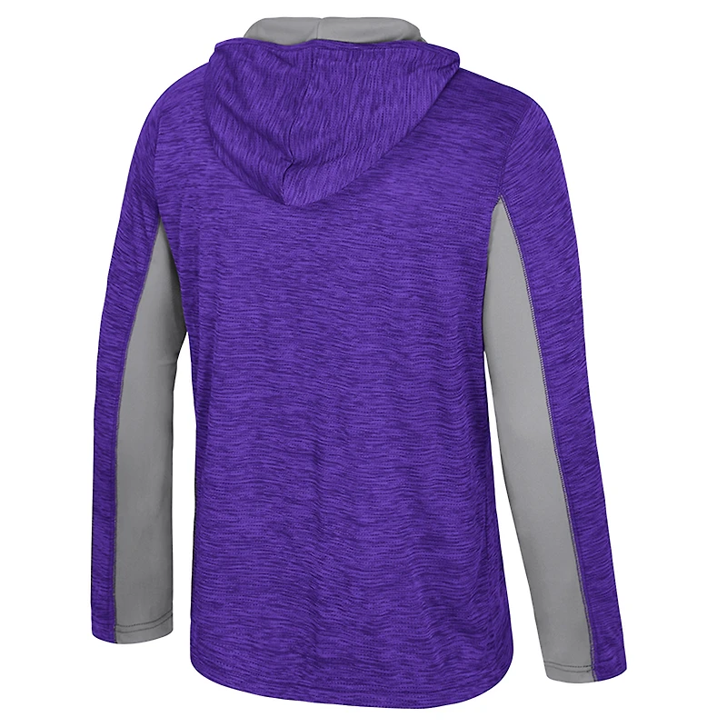 Sweat à capuche zippé quart de tour Always Sunny violet pour homme des Wildcats l'État du Kansas