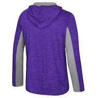 Sweat à capuche zippé quart de tour Always Sunny violet pour homme des Wildcats l'État du Kansas
