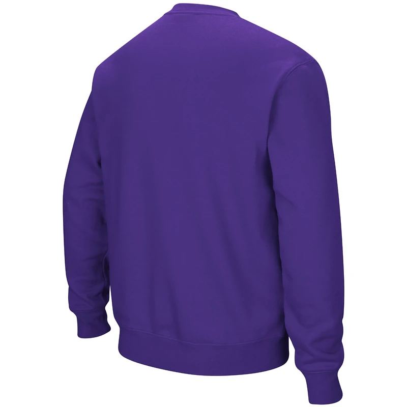 Men's Colosseum Purple Kansas State Wildcats Arch & Logo Crew Neck Sweatshirt
