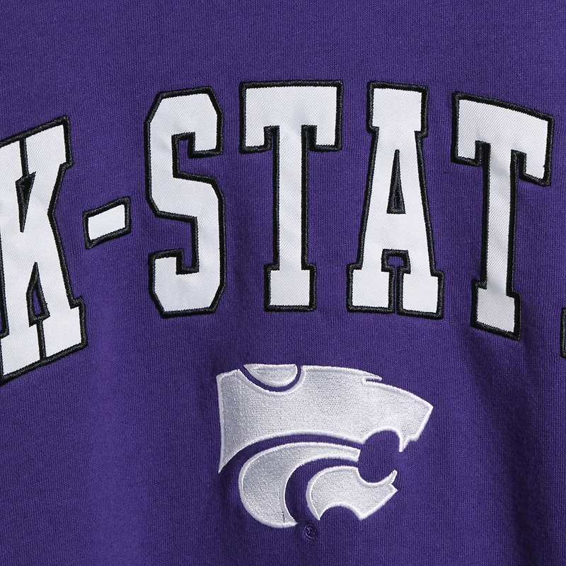 Colosseum Kansas State Wildcats Arch & Logo Crew Neck Sweat-shirt pour homme