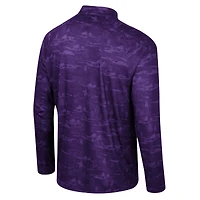 Veste à quart de zip Colosseum Purple Kansas State Wildcats Carson Raglan pour hommes