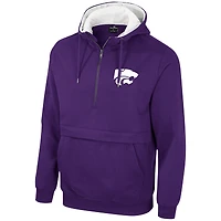 Sweat à capuche demi-zippé Colosseum Purple Kansas State Wildcats pour hommes