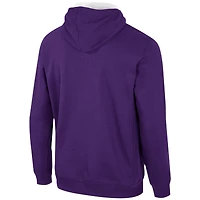 Sweat à capuche demi-zippé Colosseum Purple Kansas State Wildcats pour hommes