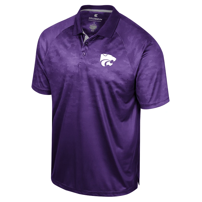 Polo à manches raglan Colosseum Purple Kansas State Wildcats pour homme
