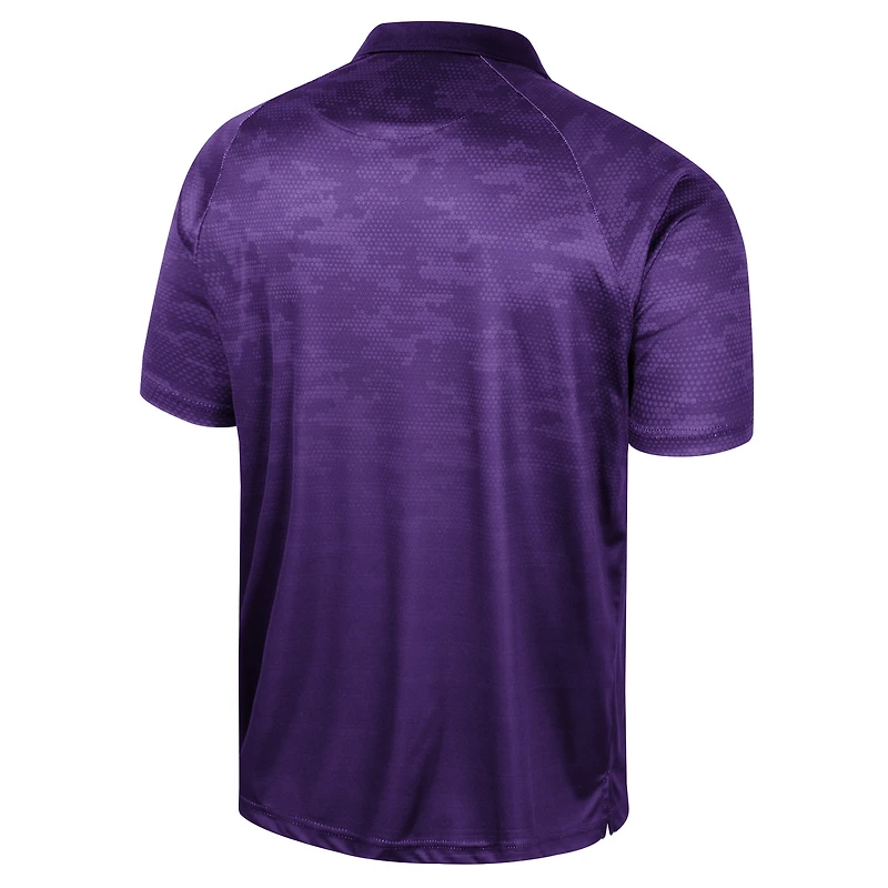 Men's Colosseum Purple Kansas State Wildcats Honeycomb Raglan Polo