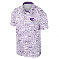 Polo à imprimé intégral pour homme Colosseum Purple Kansas State Wildcats It's Time!